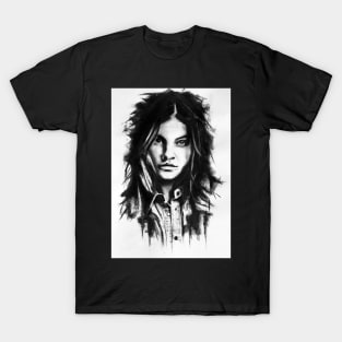 Cindy charcoal portrait T-Shirt